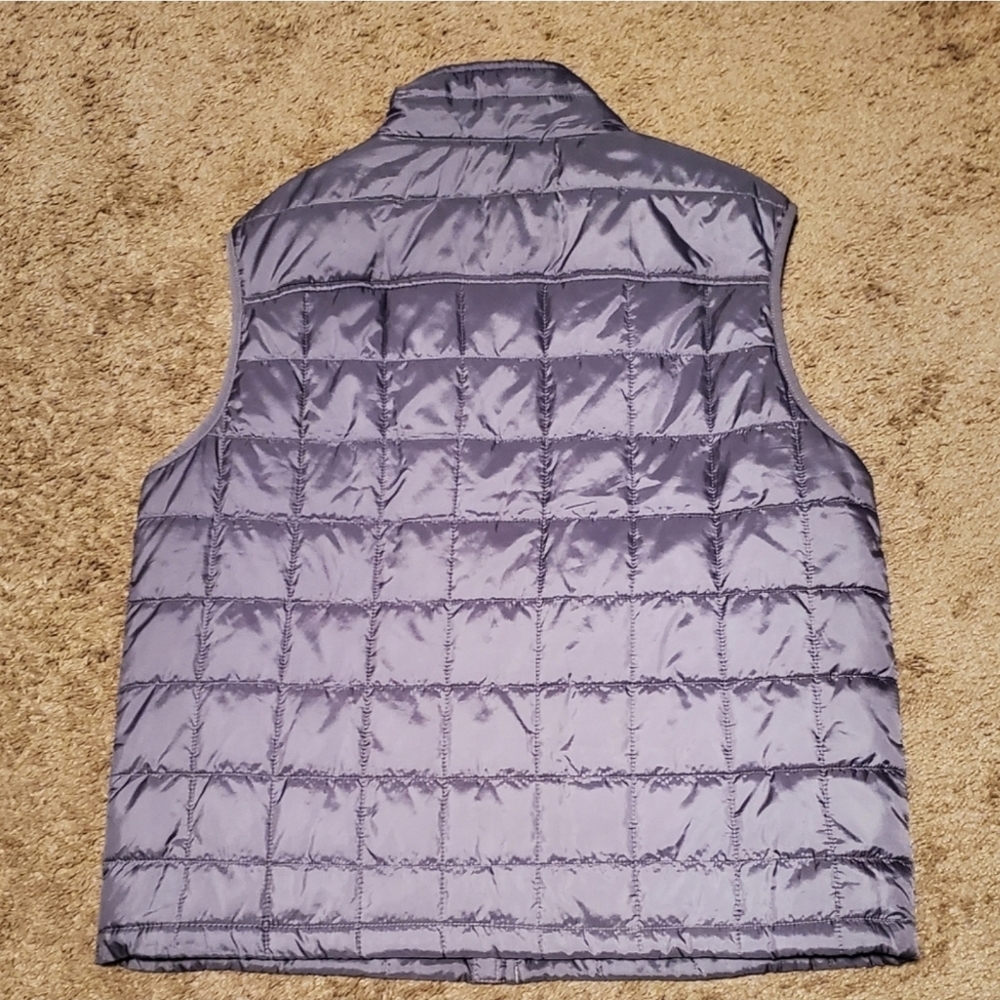 Lands End Mens Charcoal Quilted Vest - Picture 2 of 3